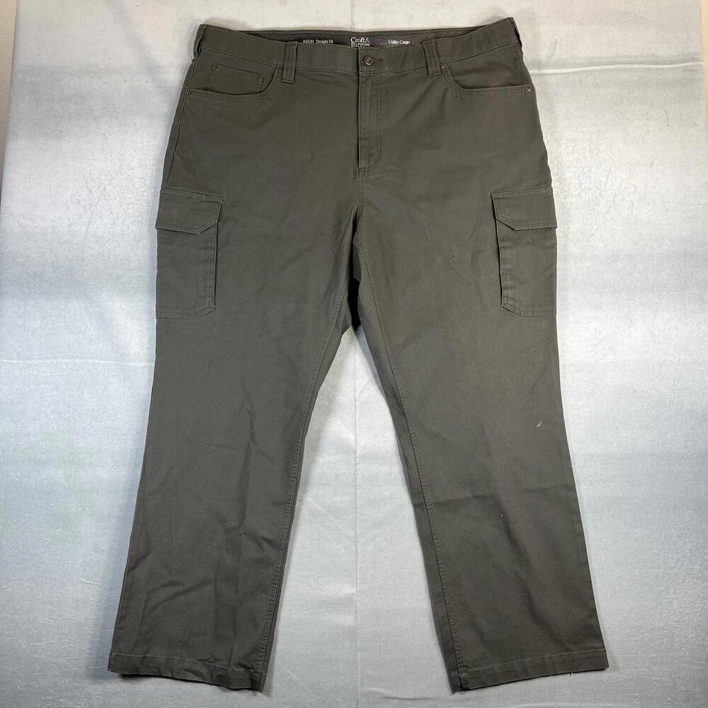 Croft & Barrow Utility Cargo Pants Mens 44x30 Gray Straight Fit
